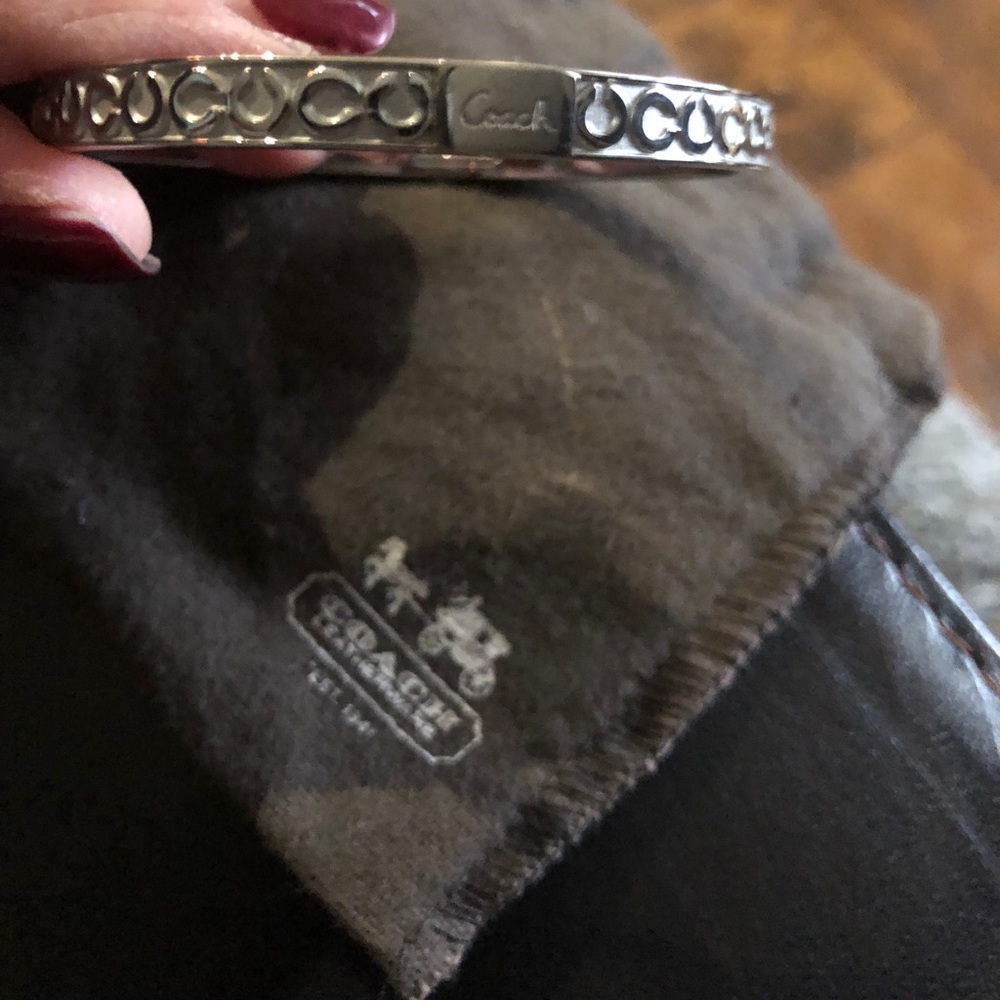 Coach silver bangle bracelet